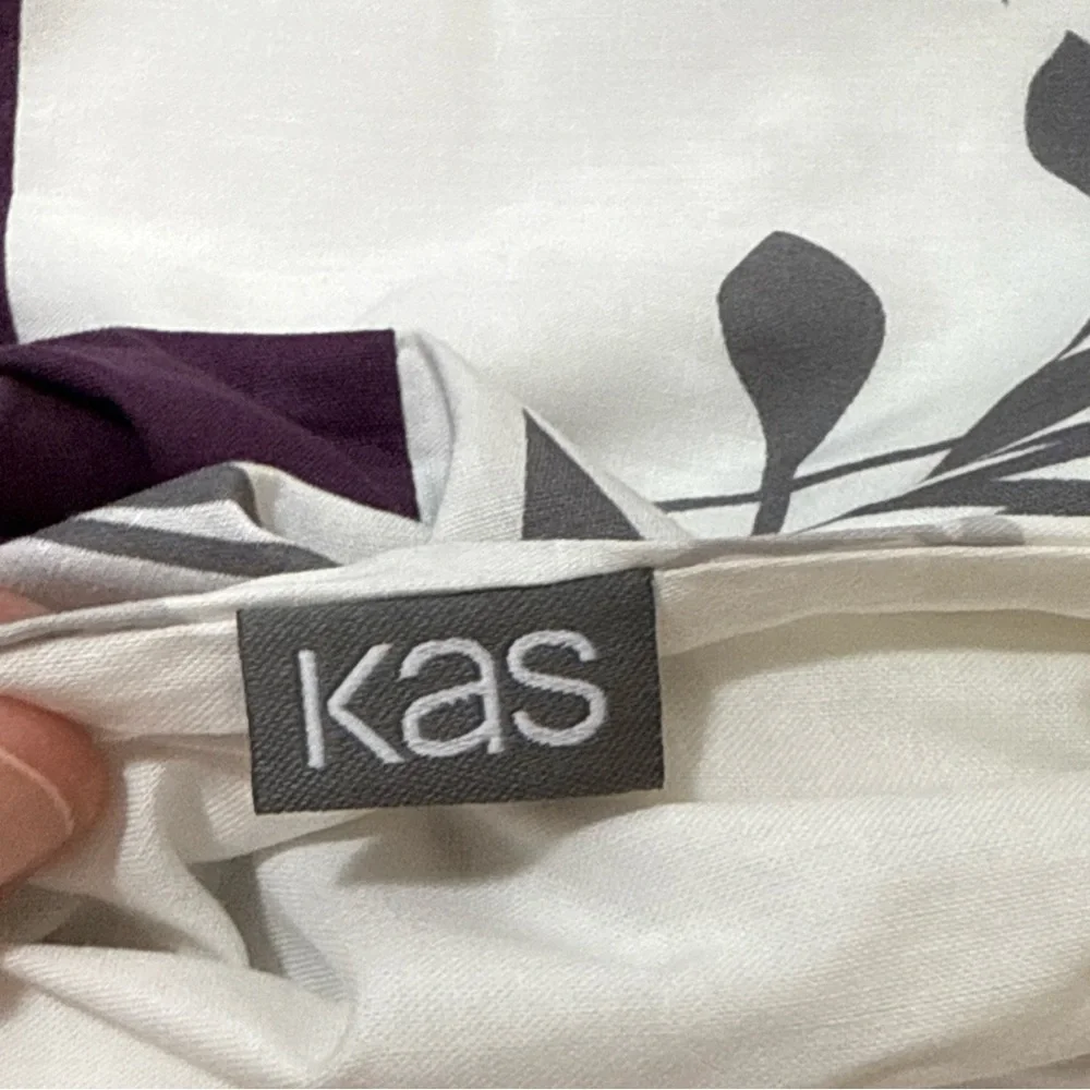 New KAS AUSTRALIA King Duvet Cover Enchanted Floral‎ Purple Embroidered 104